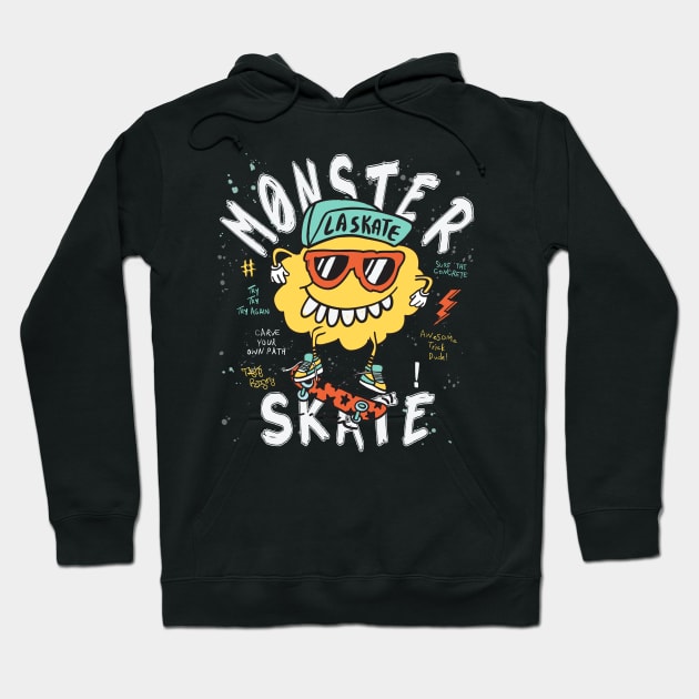 Cool Monster Skate Hoodie by TomCage